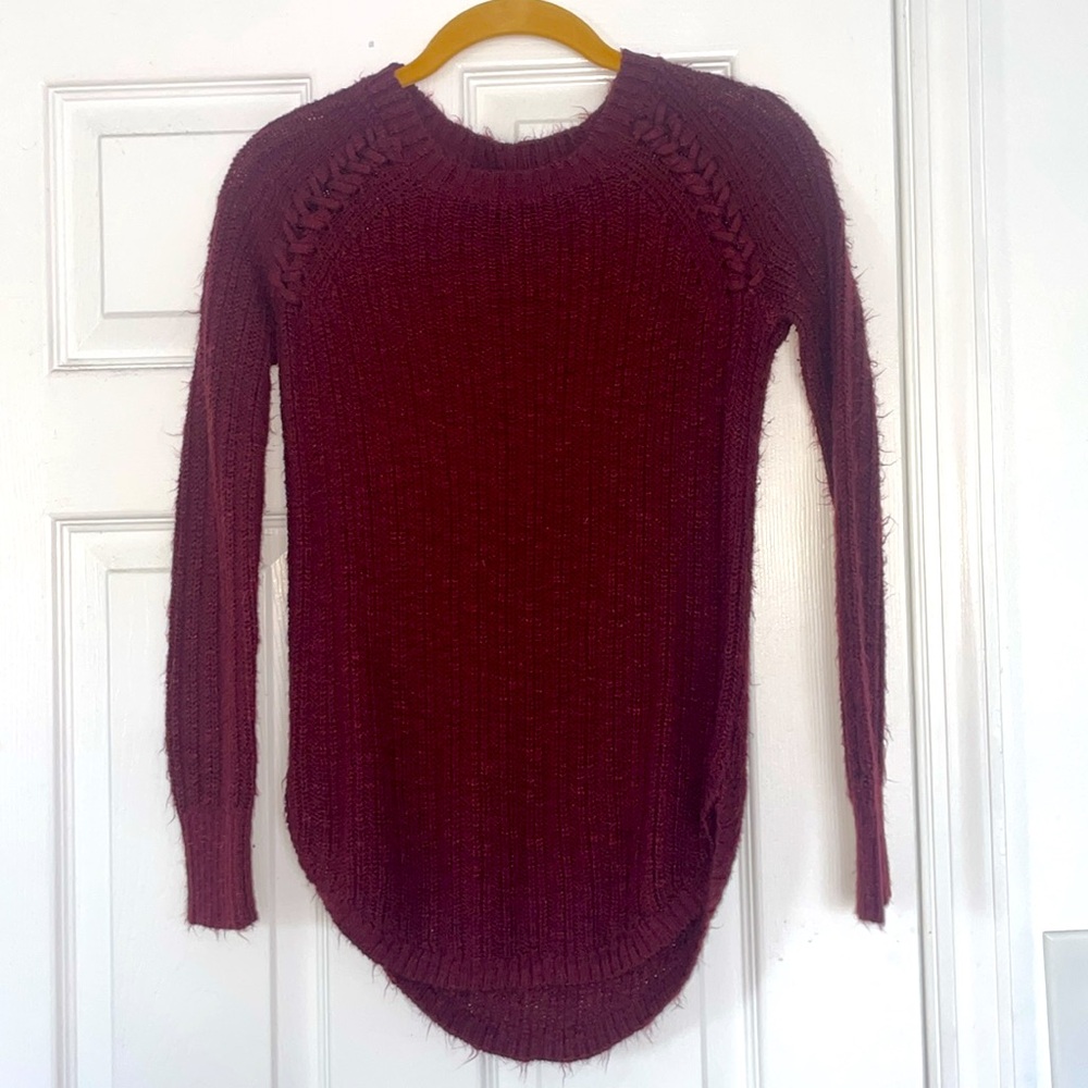 Burgundy Pink Republic Crewneck Sweater size XS